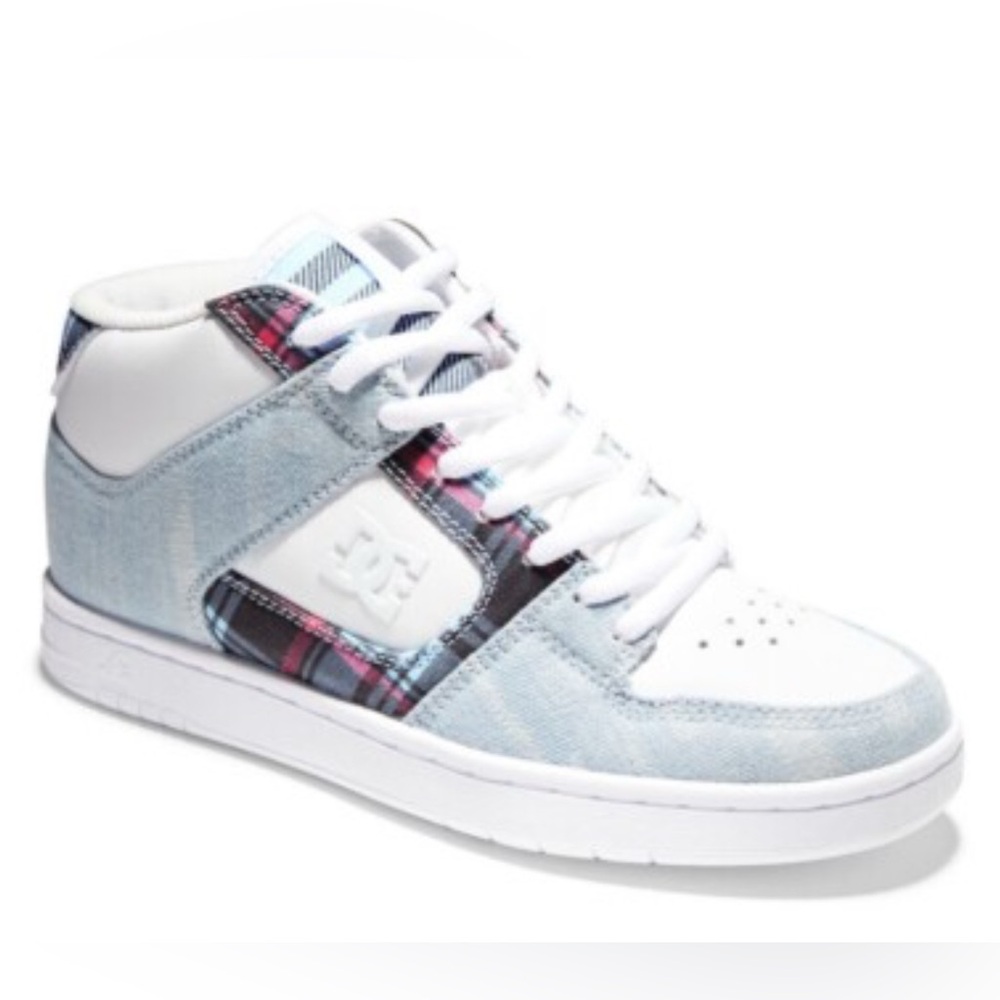 DC Women’s Manteca 4 Midi Plaid Sneakers Size 7.5